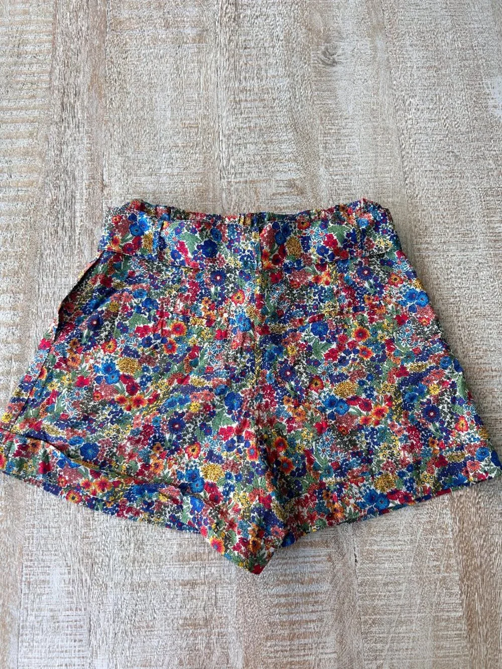 J Crew Liberty High-Waisted Floral Belted Women’s Shorts - Multicolor Size 4